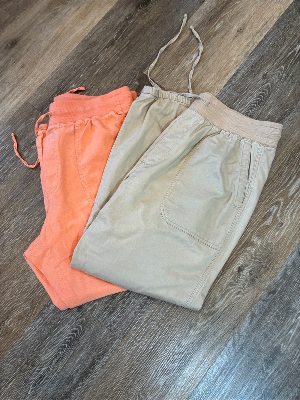 GAP Coral & Khaki Casual Drawstring Joggers
